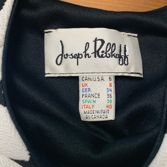 Joseph Ribkoff polyester/spandex top w interesting straps, shelf bra, stretch - Picture 9 of 14